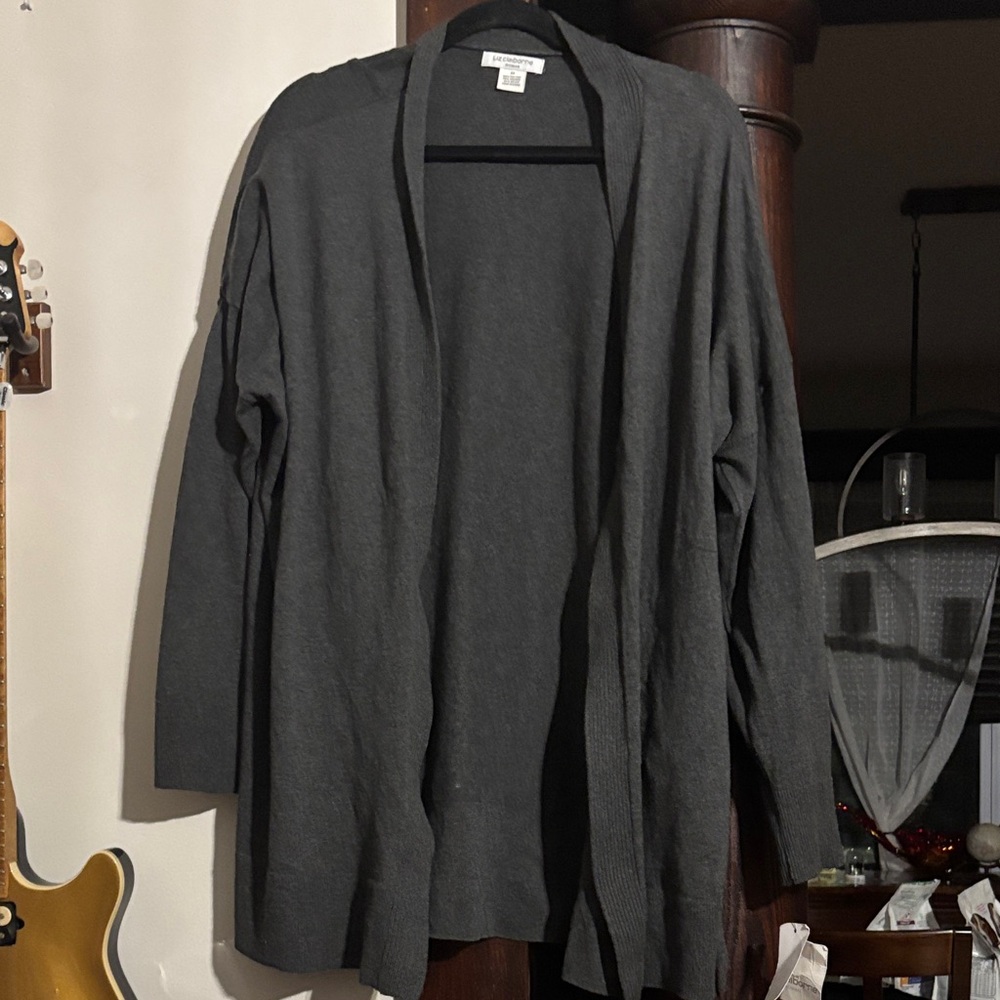 Liz Claiborne Gray Cardigan Sweater